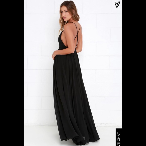 lulus black maxi
